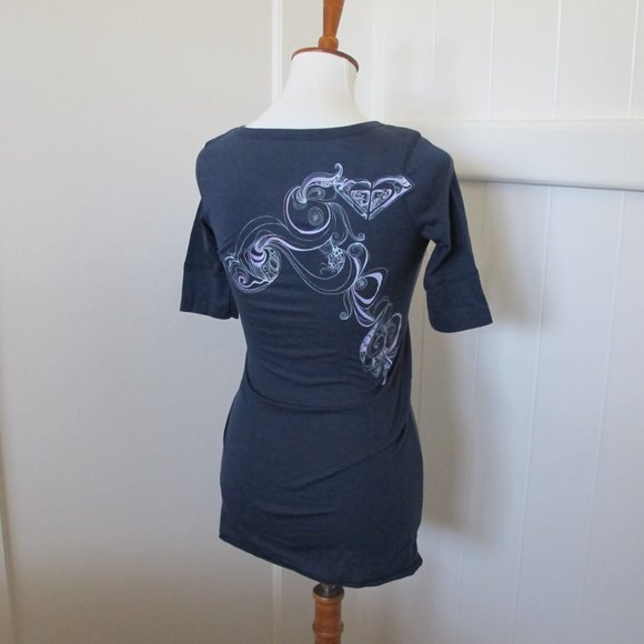 Roxy  | Whimsical "In Like Flyn" Printed Half Sleeve Top - Picture 7 of 7